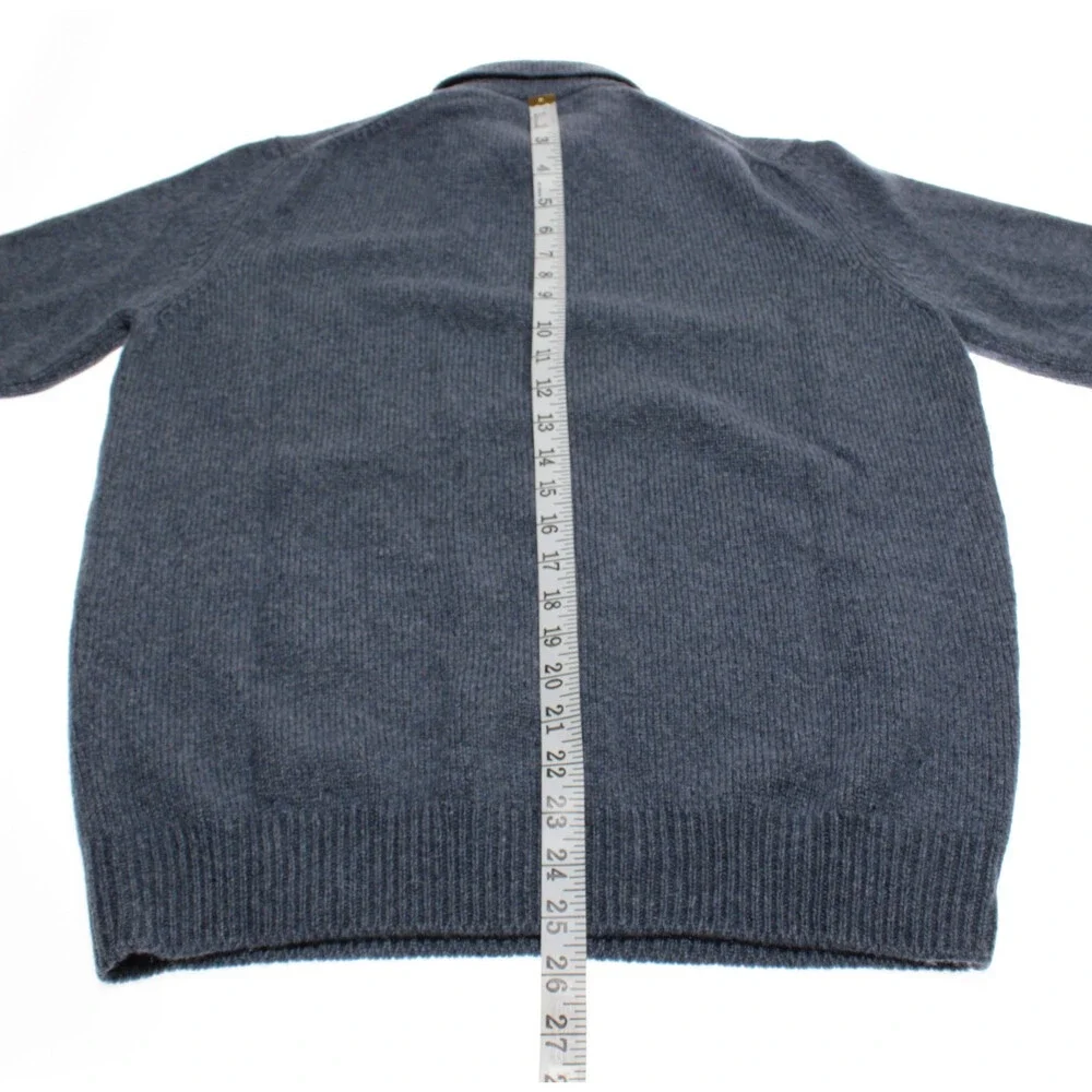 Luciano Barbera NWT Collared Knit Sweater Size 50 (US M) in Blue 100% Cashmere